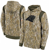 Men's Carolina Panthers Nike Camo 2021 Salute To Service Therma Performance Pullover Hoodie,baseball caps,new era cap wholesale,wholesale hats